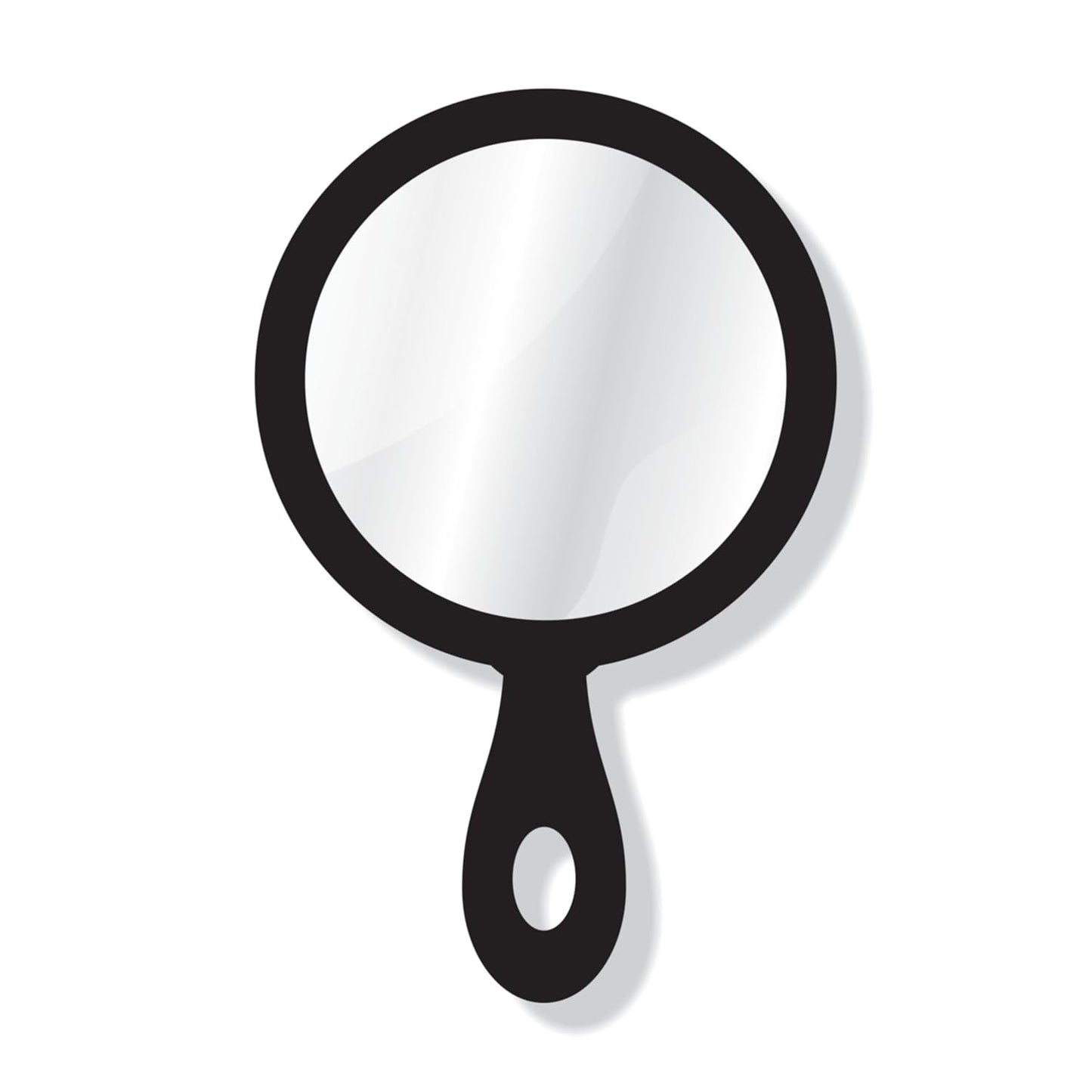 7.5x11 inch Round Handheld Mirror with Wooden Handle for Makeup, Shaving, Salon, Travel & Indoor Use – Lightweight HD Glass – Unisex Mirror