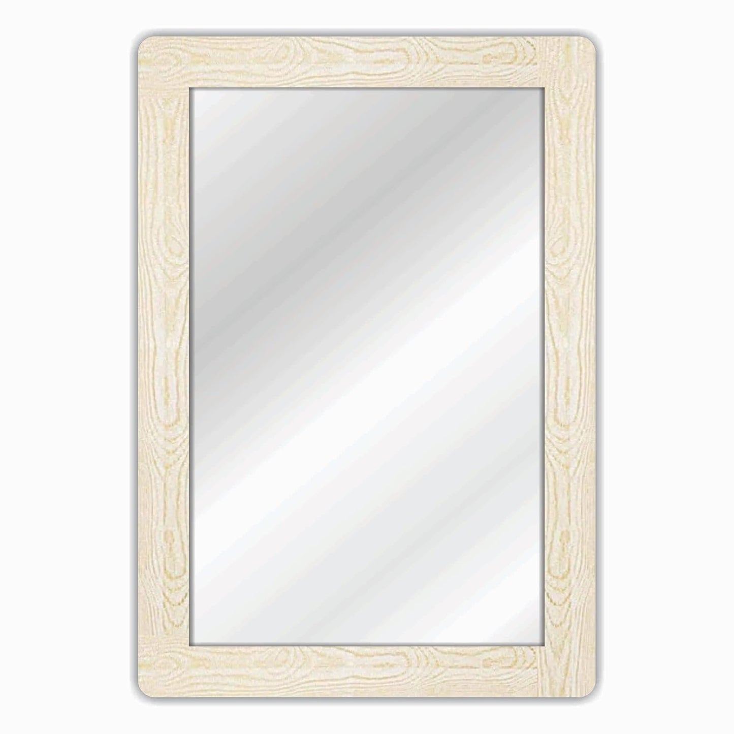 9x13 Compact Rectangular Wall Mirror for Bathroom, Makeup, Shaving & Indoor Use – Engineered Wood Frame, Lightweight, Vertical or Horizontal Mount