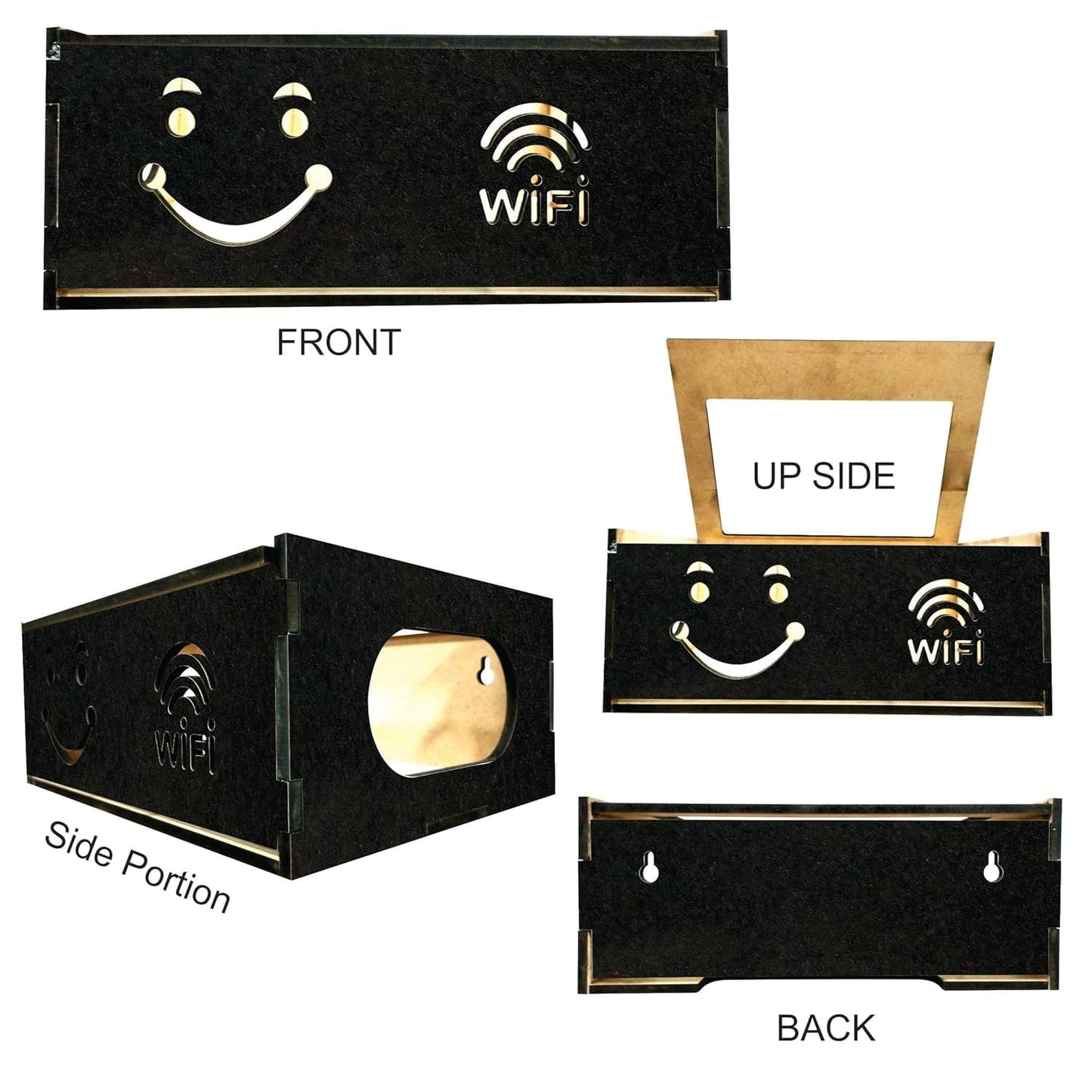Horizontal WiFi Router Storage Box, WiFi Storage Cabinet ,Router Box for Wall Mount – Eco-Friendly, Durable, Modern Design, Reduces Clutter, Easy Installation, Fits Most Standard Routers
