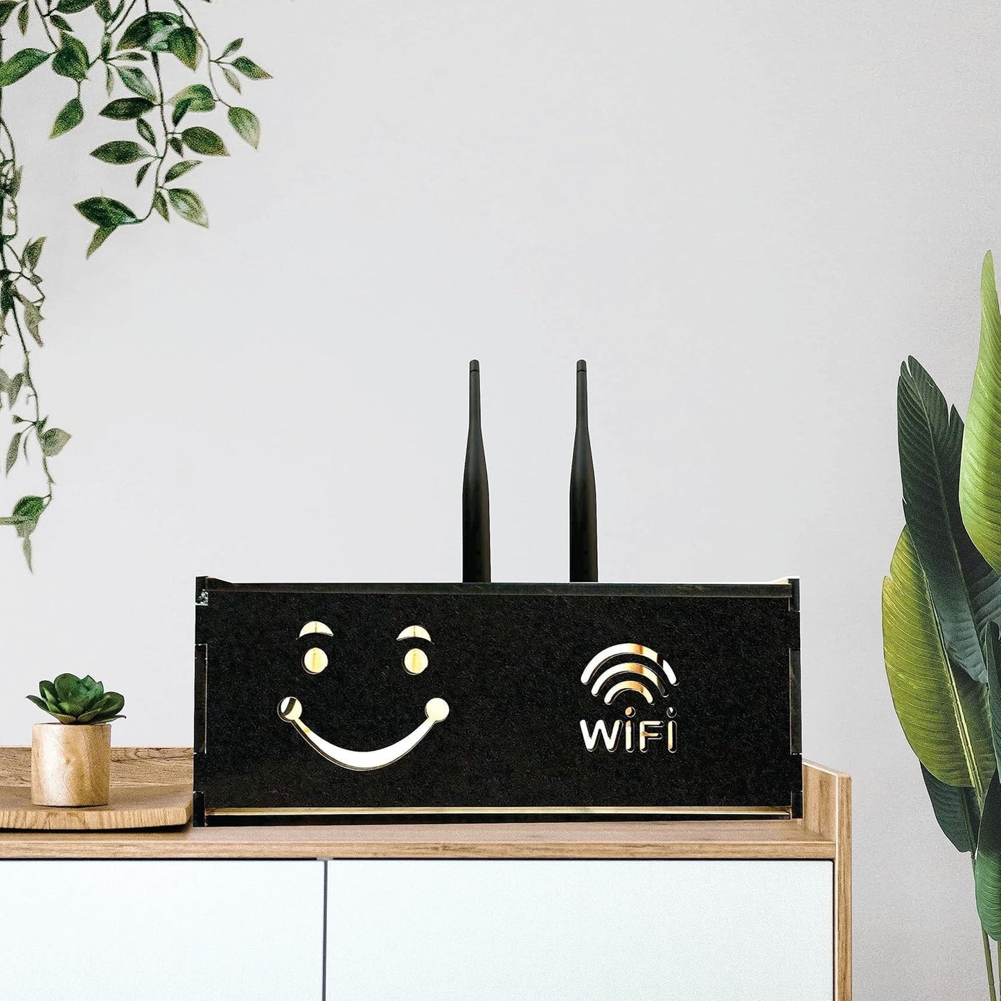 Horizontal WiFi Router Storage Box, WiFi Storage Cabinet ,Router Box for Wall Mount – Eco-Friendly, Durable, Modern Design, Reduces Clutter, Easy Installation, Fits Most Standard Routers