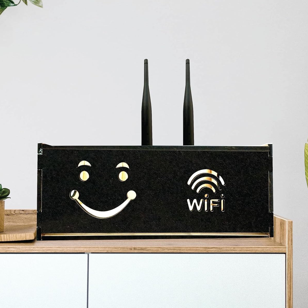 Horizontal WiFi Router Storage Box, WiFi Storage Cabinet ,Router Box for Wall Mount – Eco-Friendly, Durable, Modern Design, Reduces Clutter, Easy Installation, Fits Most Standard Routers