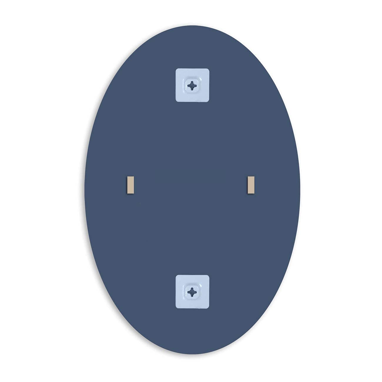 Frameless HD Oval mirror with beveled smooth edges and wall mount design; adds a clear, modern elegance to any home décor or living space