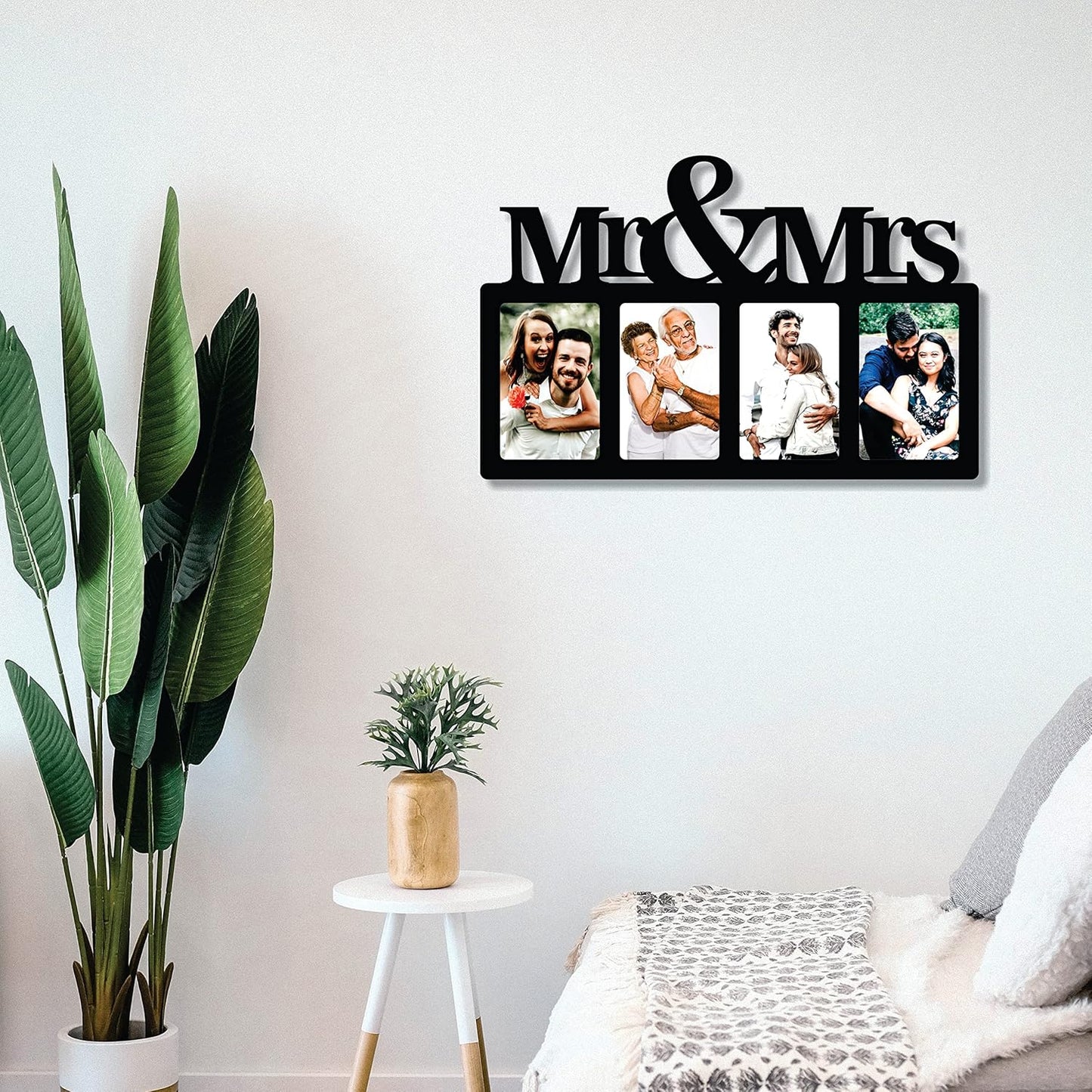 One Piece Jointless Wooden Multi Picture Collage Photo Frame –Multi Theme Tabletop Décor for Living Room, Gift, Office or Kids Room Use