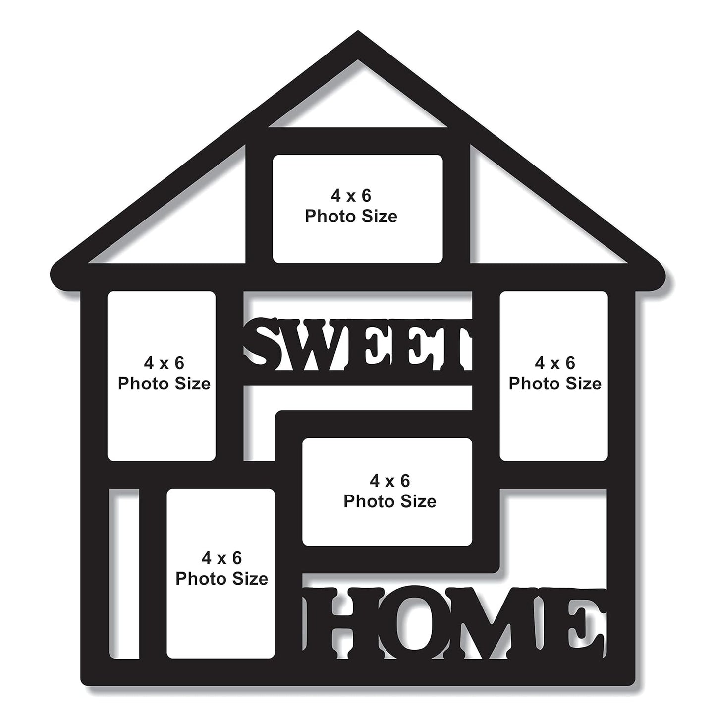 Blessed Home One Piece Jointless Wooden Multi Picture Collage Photo Frame – Blessed Home Rectangular Wall Decor for Living Room, Gift