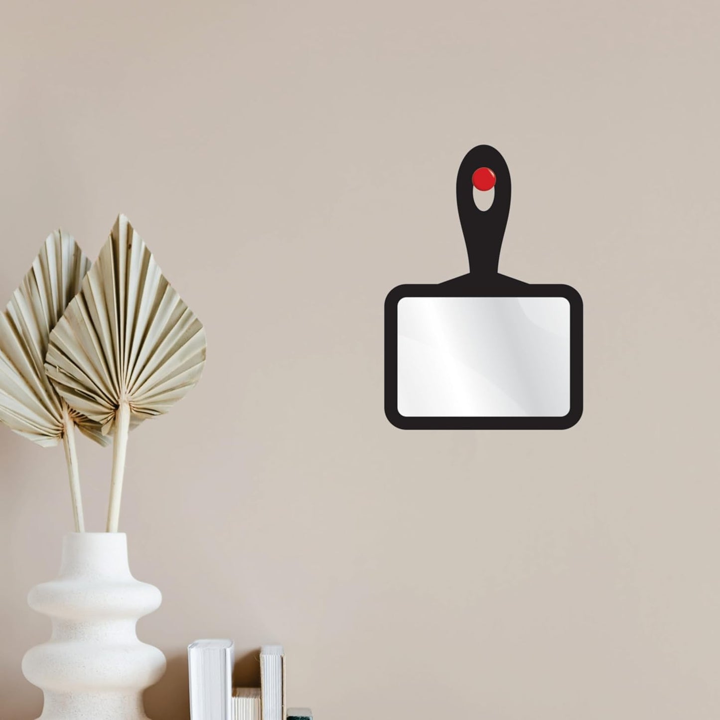 7.5x11 inch Rectangular Handheld Mirror with Wooden Handle for Makeup, Shaving, Salon, Travel & Indoor Use – Lightweight HD Glass – Unisex Mirror