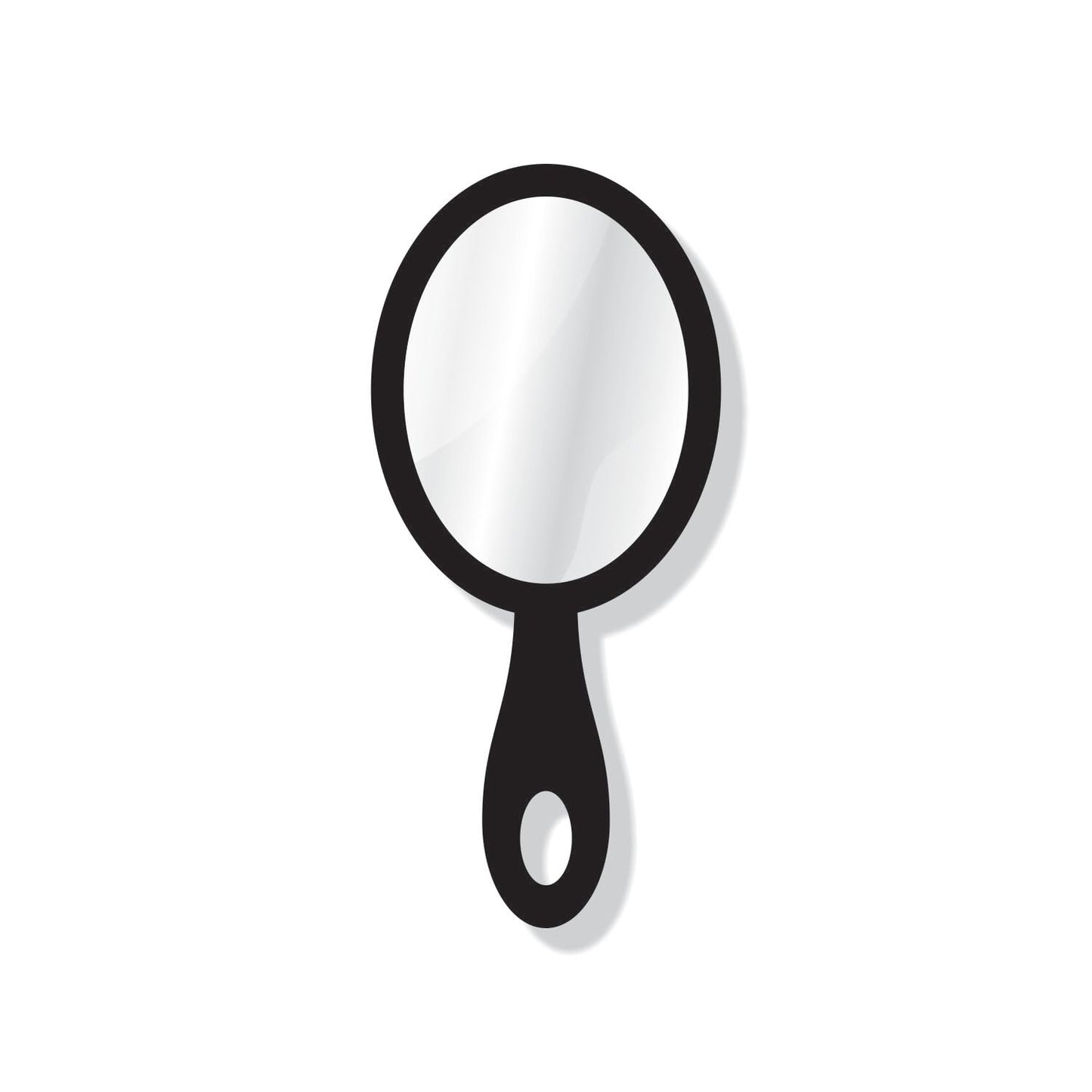 3.5x7.5 Oval Handheld Mirror with Wooden Handle for Makeup, Shaving, Salon, Travel & Indoor Use – Portable, Lightweight, Unisex – MDF Frame