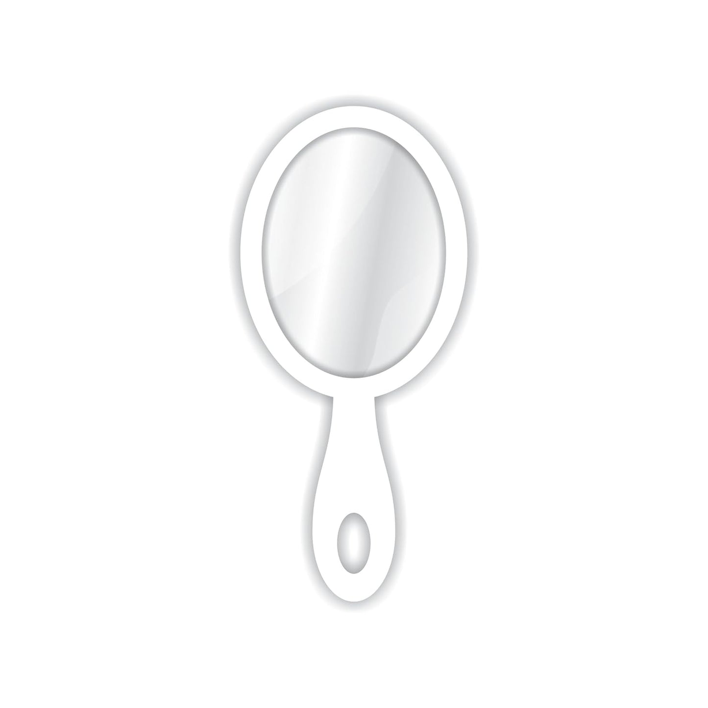 3.5x7.5 Oval Handheld Mirror with Wooden Handle for Makeup, Shaving, Salon, Travel & Indoor Use – Portable, Lightweight, Unisex – MDF Frame