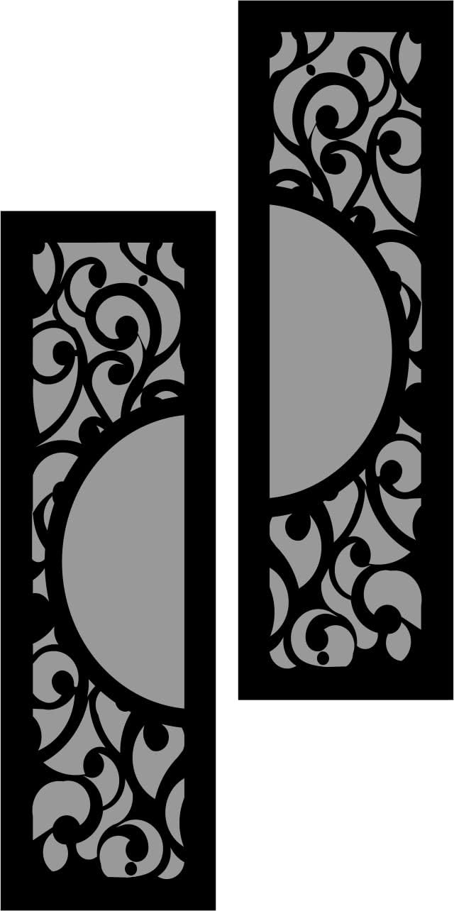 4X13 Set of 2 Handcrafted Wooden Wall Mirror Panels – Jharokha Style Decorative Wall Accents for Living Room, Bedroom, Lobby, or Entryway Wall Décor