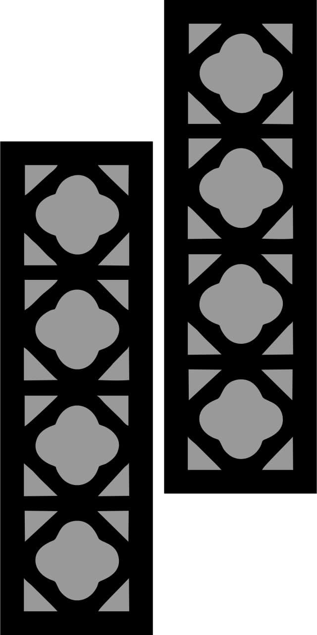 4X13 Set of 2 Handcrafted Wooden Wall Mirror Panels – Jharokha Style Decorative Wall Accents for Living Room, Bedroom, Lobby, or Entryway Wall Décor