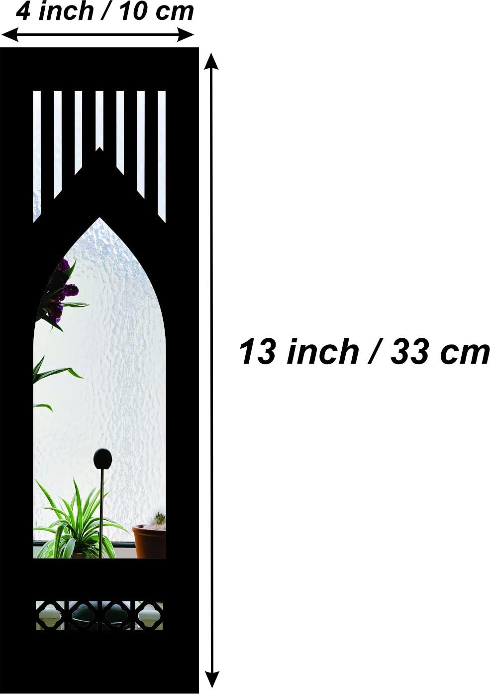 4X13 Set of 2 Handcrafted Wooden Wall Mirror Panels – Jharokha Style Decorative Wall Accents for Living Room, Bedroom, Lobby, or Entryway Wall Décor