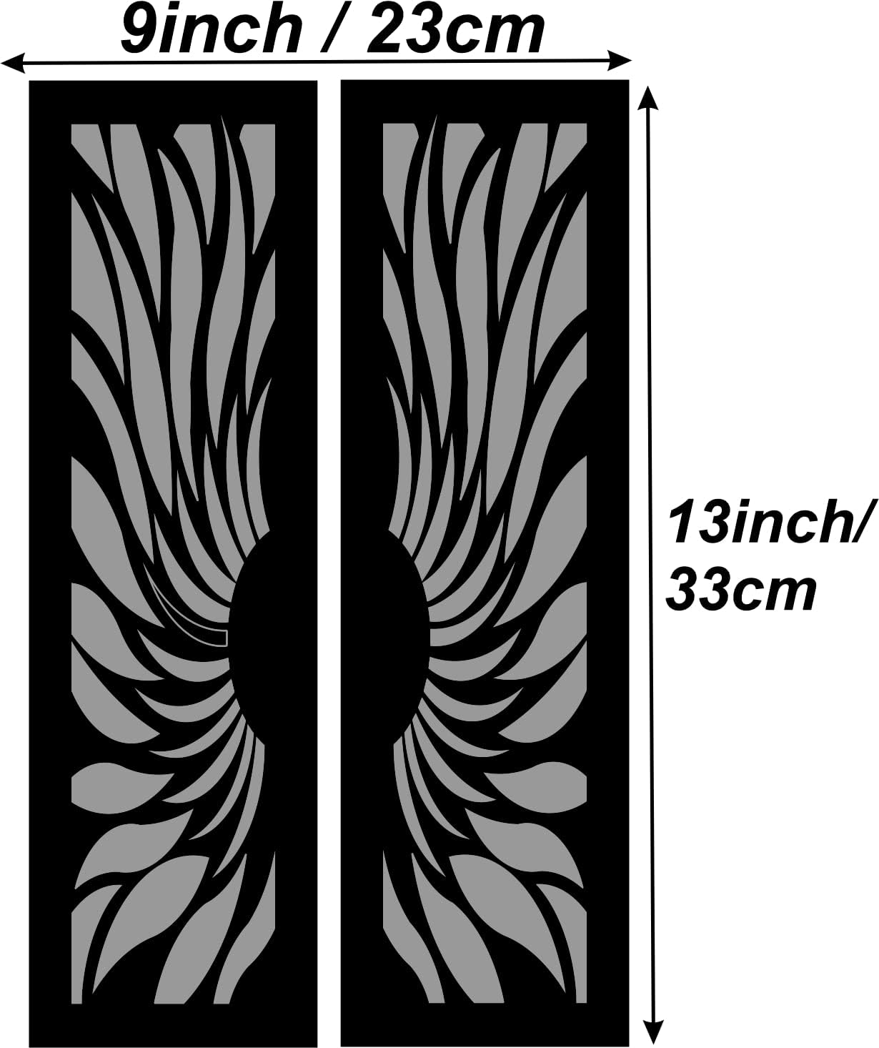 4X13 Set of 2 Handcrafted Wooden Wall Mirror Panels – Jharokha Style Decorative Wall Accents for Living Room, Bedroom, Lobby, or Entryway Wall Décor