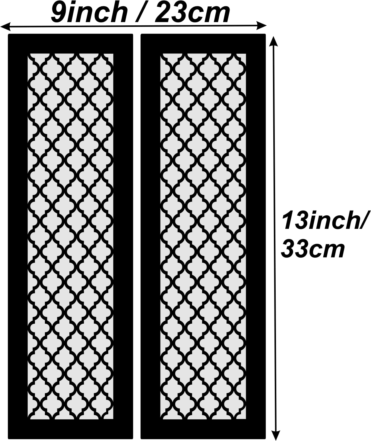 4X13 Set of 2 Handcrafted Wooden Wall Mirror Panels – Jharokha Style Decorative Wall Accents for Living Room, Bedroom, Lobby, or Entryway Wall Décor