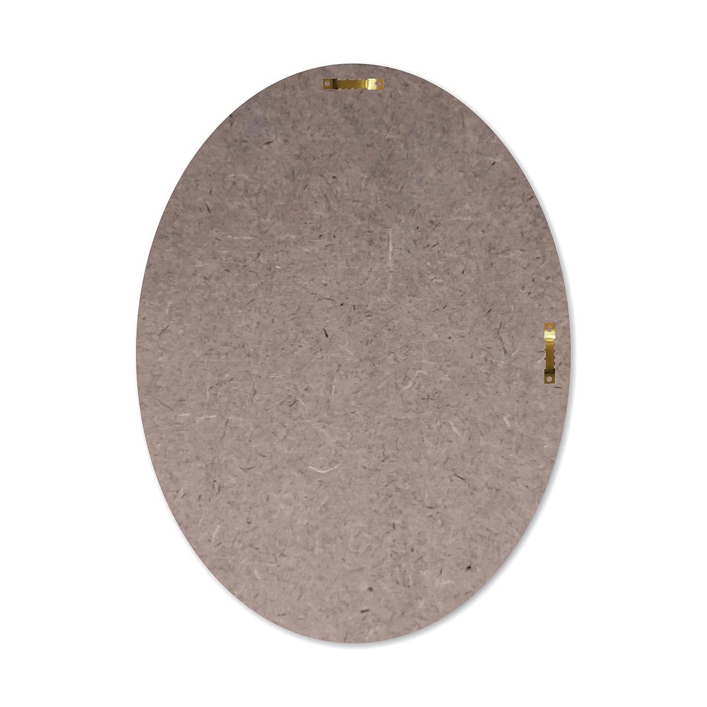 Wooden Oval Framed Wall Mirror for Bathroom, Bedroom, Living Room & Wash Basin – Vertical & Horizontal Mount, Lightweight & Stylish