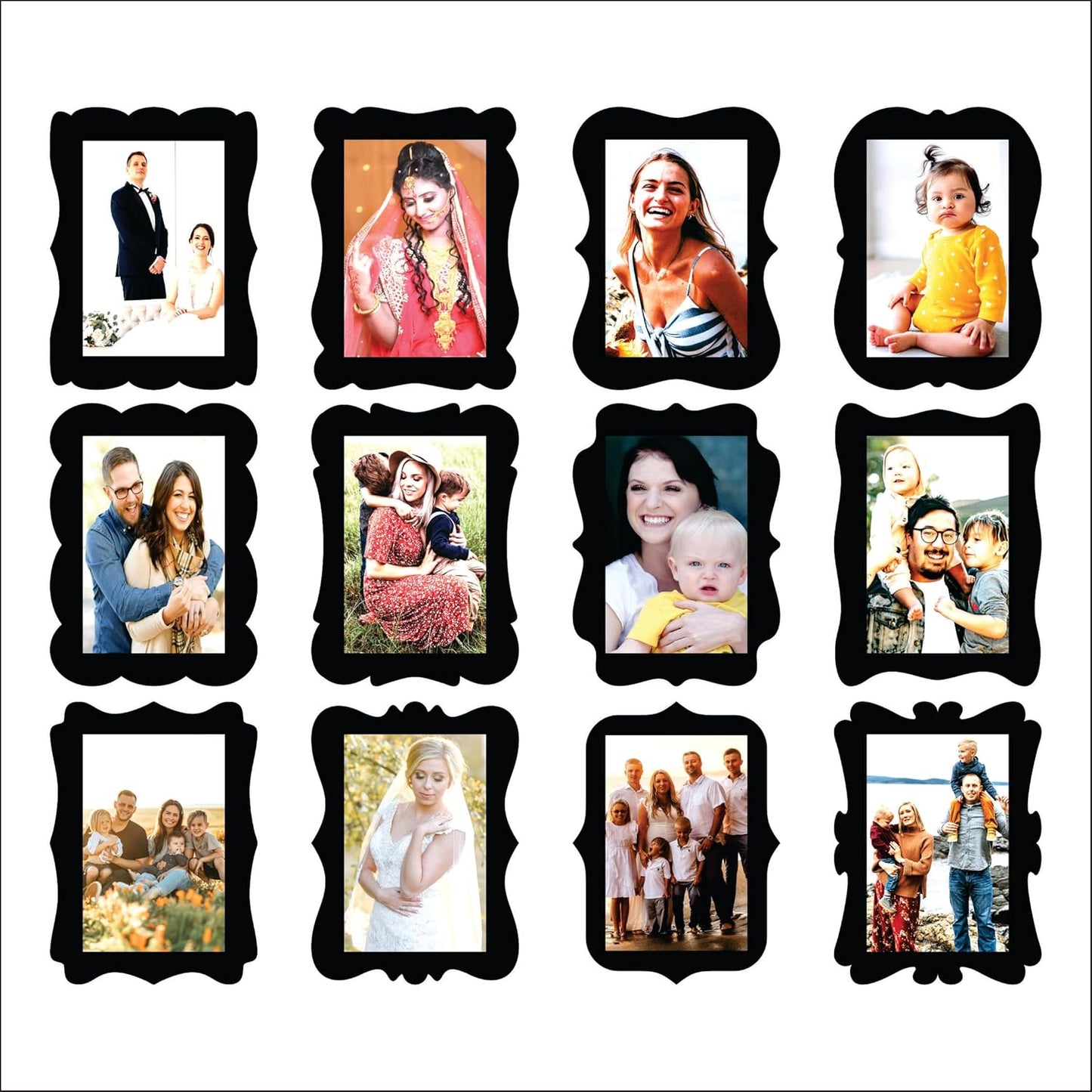 Wooden 8x12 inch Photo Frame for Wall Decoration – A4 Size Picture Frames for Living Room Bedroom Home Decor Anniversary Gift