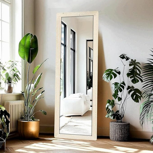 21 x 51 inch Full Length Dressing Cheval Mirror – Long Fiber Wood, Rectangular Framed HD Mirror for Wall Hanging in Bedroom, Living Room & Home Decor