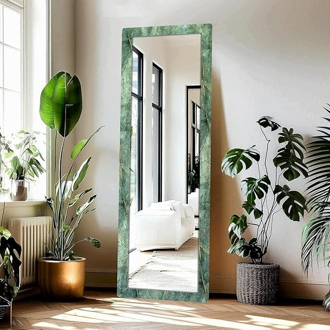 21 x 51 inch Full Length Dressing Cheval Mirror – Long Fiber Wood, Rectangular Framed HD Mirror for Wall Hanging in Bedroom, Living Room & Home Decor