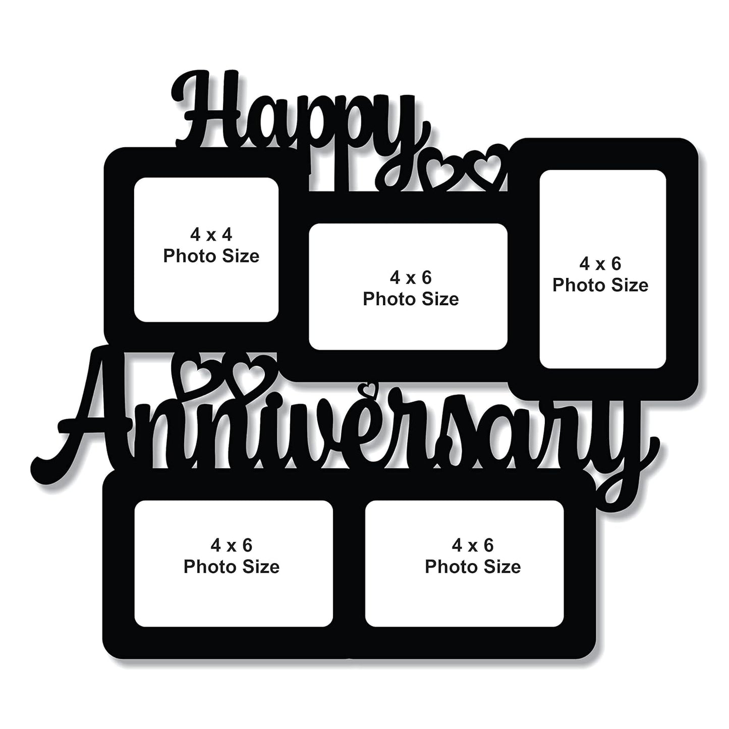 One Piece Jointless Wooden Multi Picture Collage Photo Frame –Multi Theme Tabletop Décor for Living Room, Gift, Office or Kids Room Use