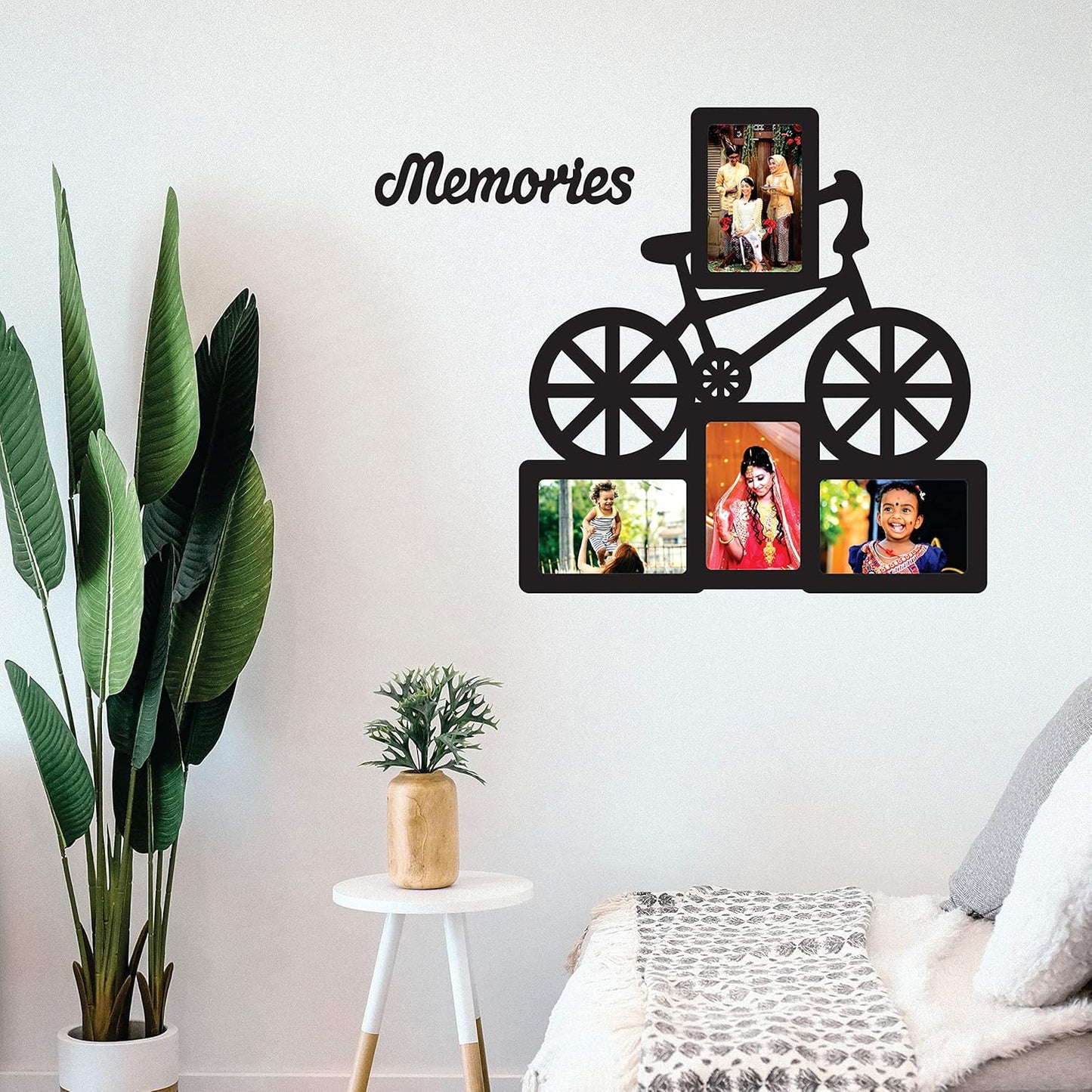 One Piece Jointless Wooden Multi Picture Collage Photo Frame –Multi Theme Tabletop Décor for Living Room, Gift, Office or Kids Room Use