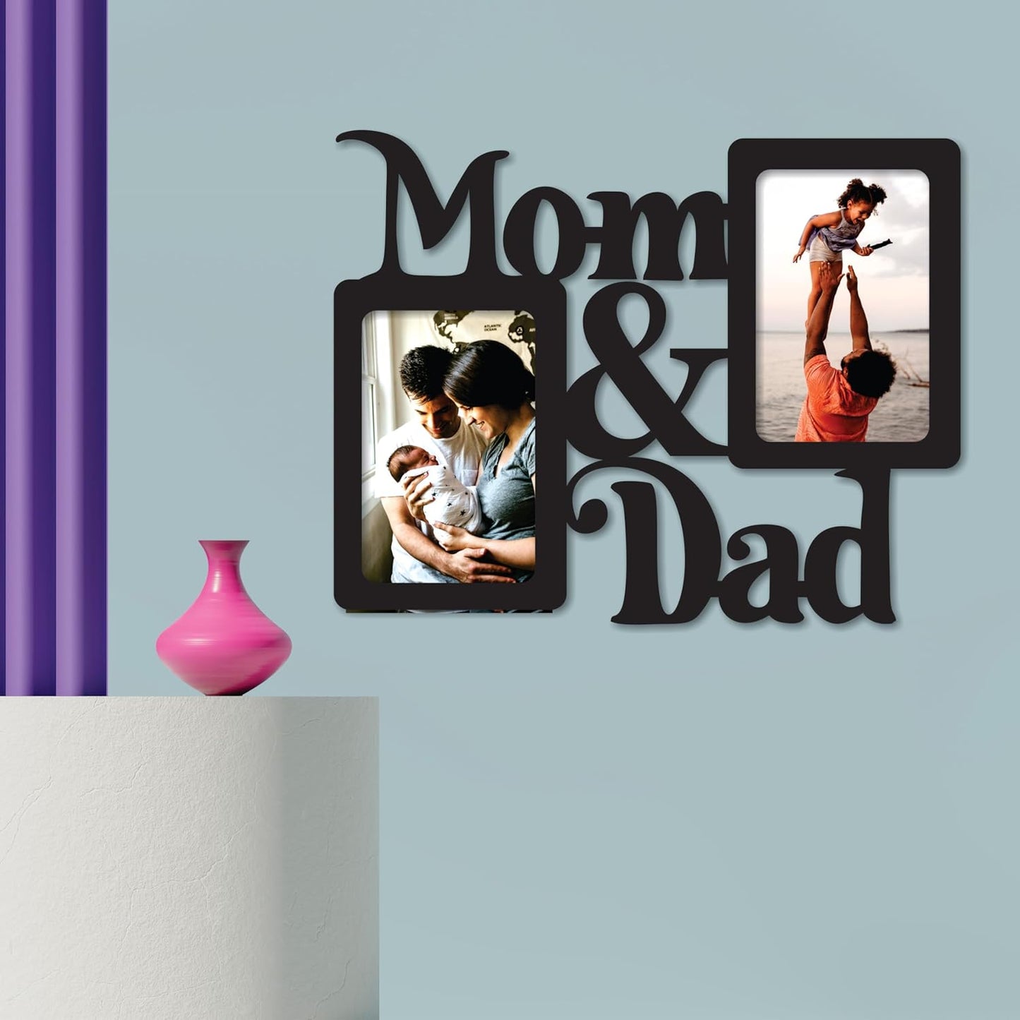 Big Size One Piece Jointless Wooden Multi Picture Collage Photo Frame for Wall Decoration – Home Decor Item for Living Room or Gifting