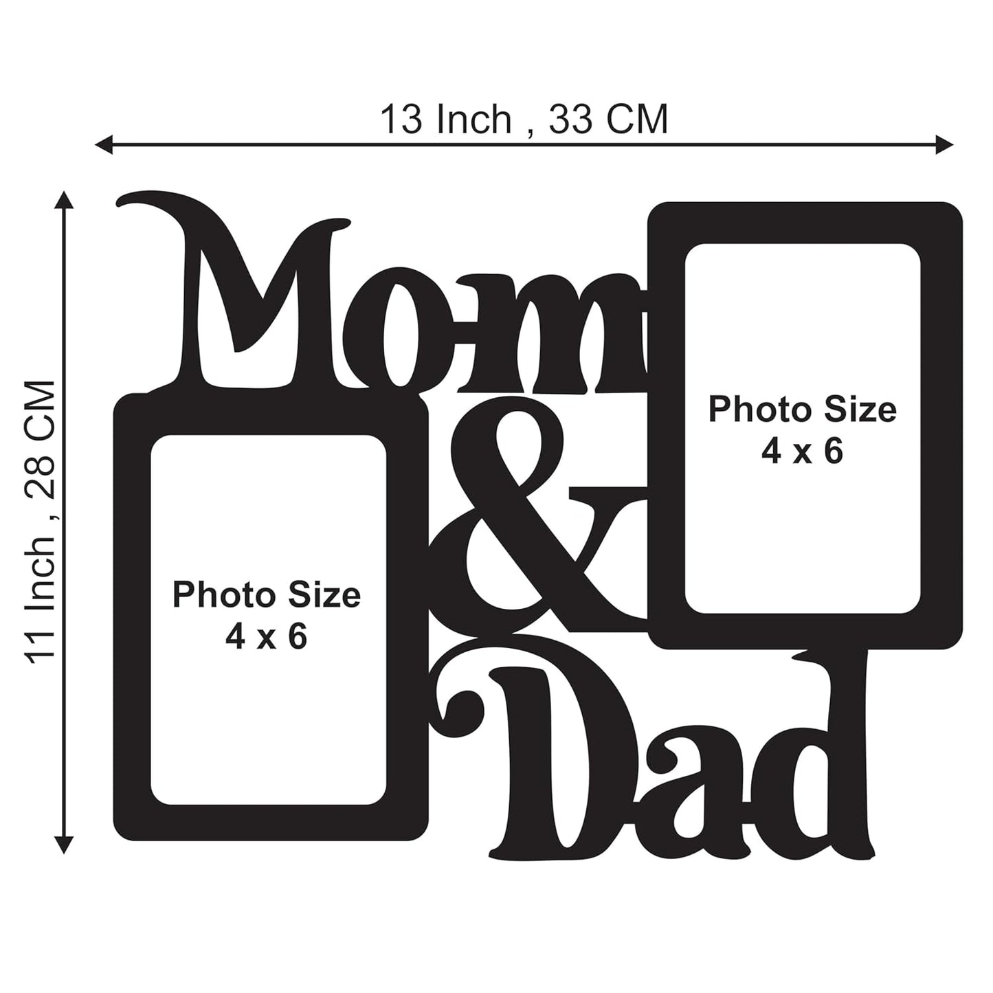 Big Size One Piece Jointless Wooden Multi Picture Collage Photo Frame for Wall Decoration – Home Decor Item for Living Room or Gifting