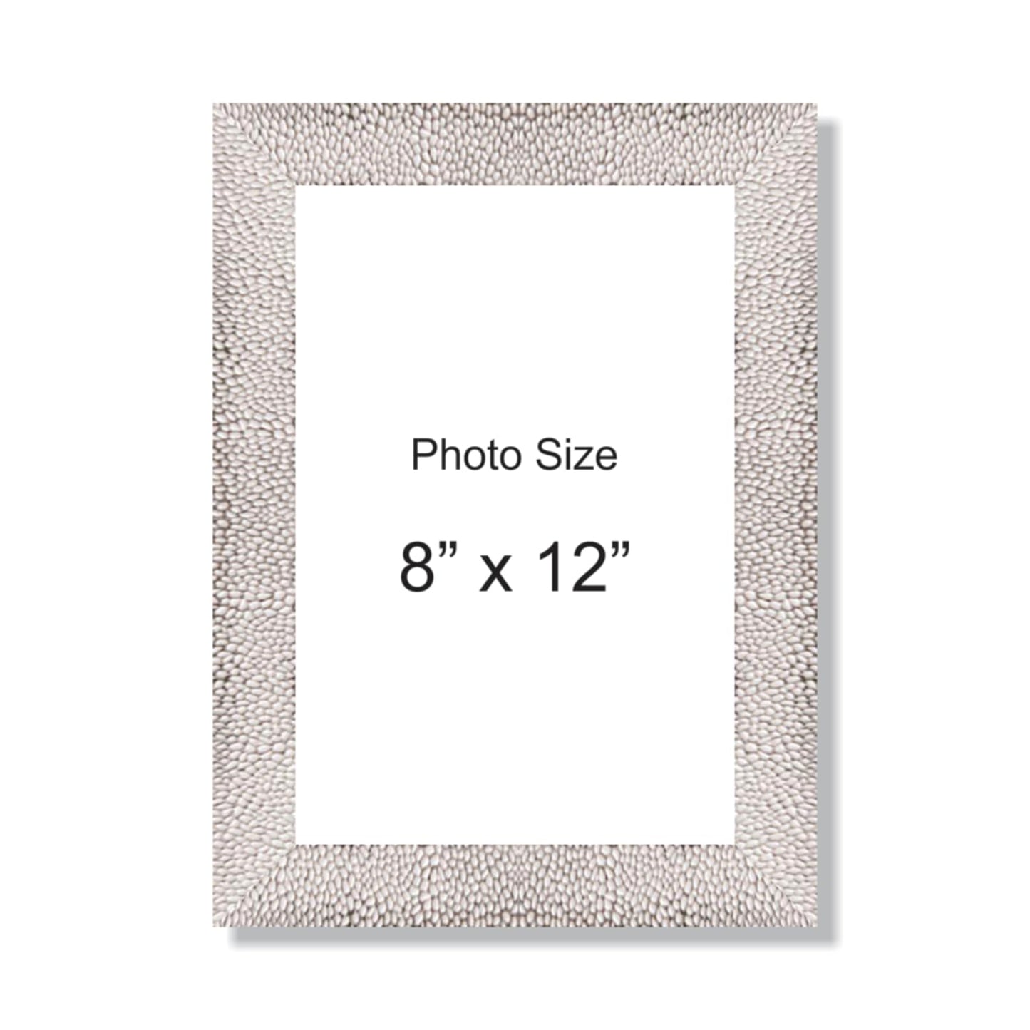Premium Polystyrene Photo Frame for 8x12 inch Pictures – Elegant Black Finish Wall Mount Frame Size 11x15 Inch for Home Office and Gifting