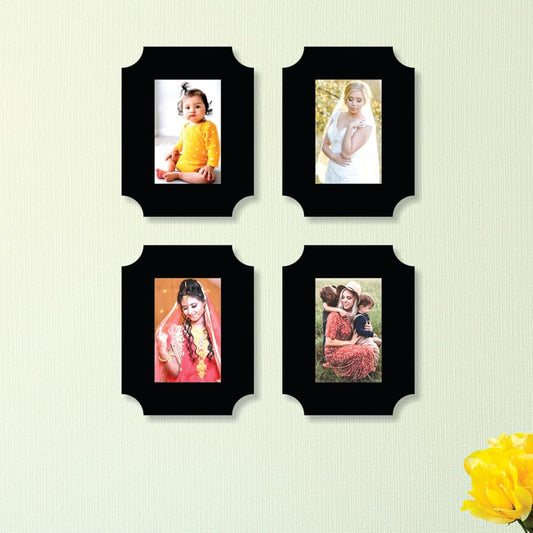 Set of 4 Piece Jointless Wooden Photo Frames for Wall Decoration – Minimalist Picture Frames for Home Décor, Gallery Wall and Gift Purposes