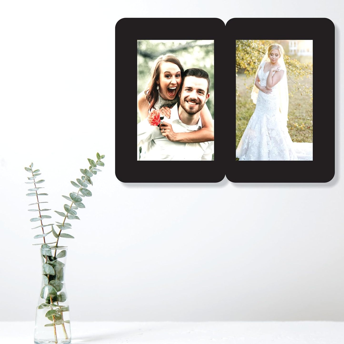 One Piece Jointless Wooden Multi Picture Collage Photo Frame – Elegant Wall Décor for Living Room, Bedroom, Hallway and Gifting Purpose