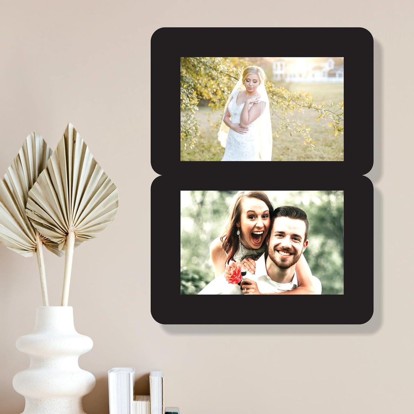 One Piece Jointless Wooden Multi Picture Collage Photo Frame – Elegant Wall Décor for Living Room, Bedroom, Hallway and Gifting Purpose