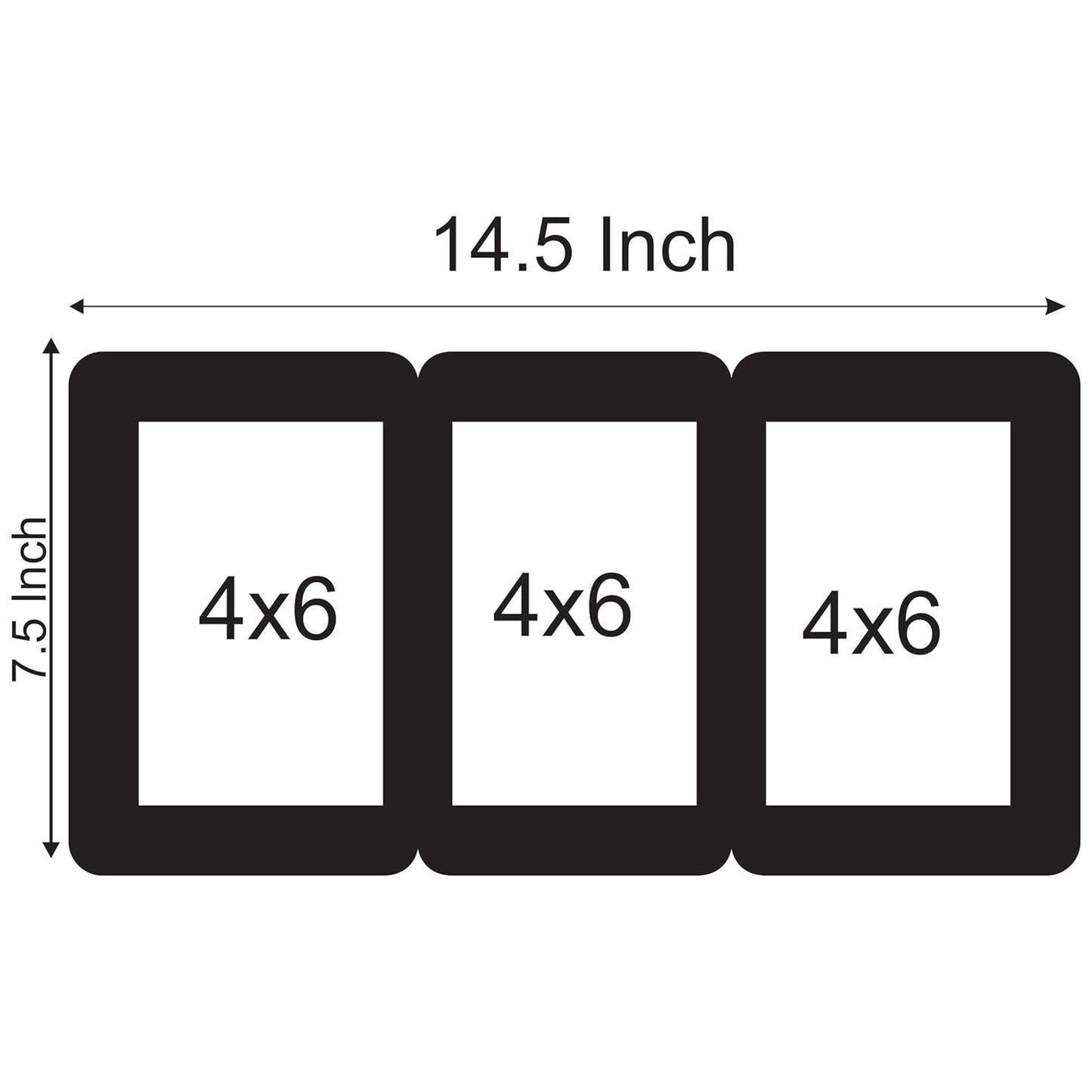 One Piece Jointless Wooden Multi Picture Collage Photo Frame – Elegant Wall Décor for Living Room, Bedroom, Hallway and Gifting Purpose