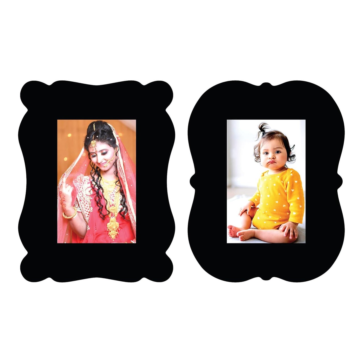 Wooden 4 x 6 inch Photo Frame Set for Wall Decoration Living Room Bedroom Office Gift for Birthday Anniversary Home Decor Items