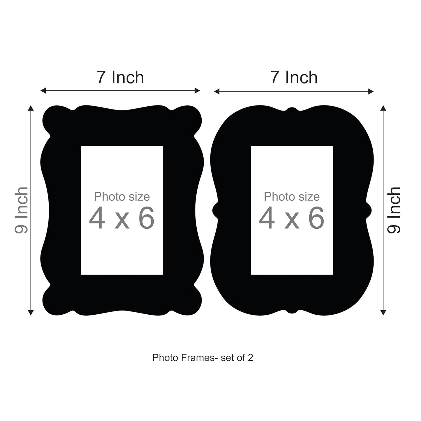 Wooden 4 x 6 inch Photo Frame Set for Wall Decoration Living Room Bedroom Office Gift for Birthday Anniversary Home Decor Items