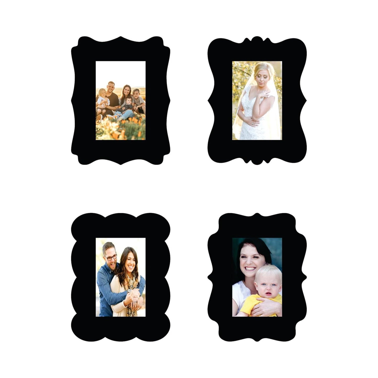 Wooden 4 x 6 inch Photo Frame Set for Wall Decoration Living Room Bedroom Office Gift for Birthday Anniversary Home Decor Items
