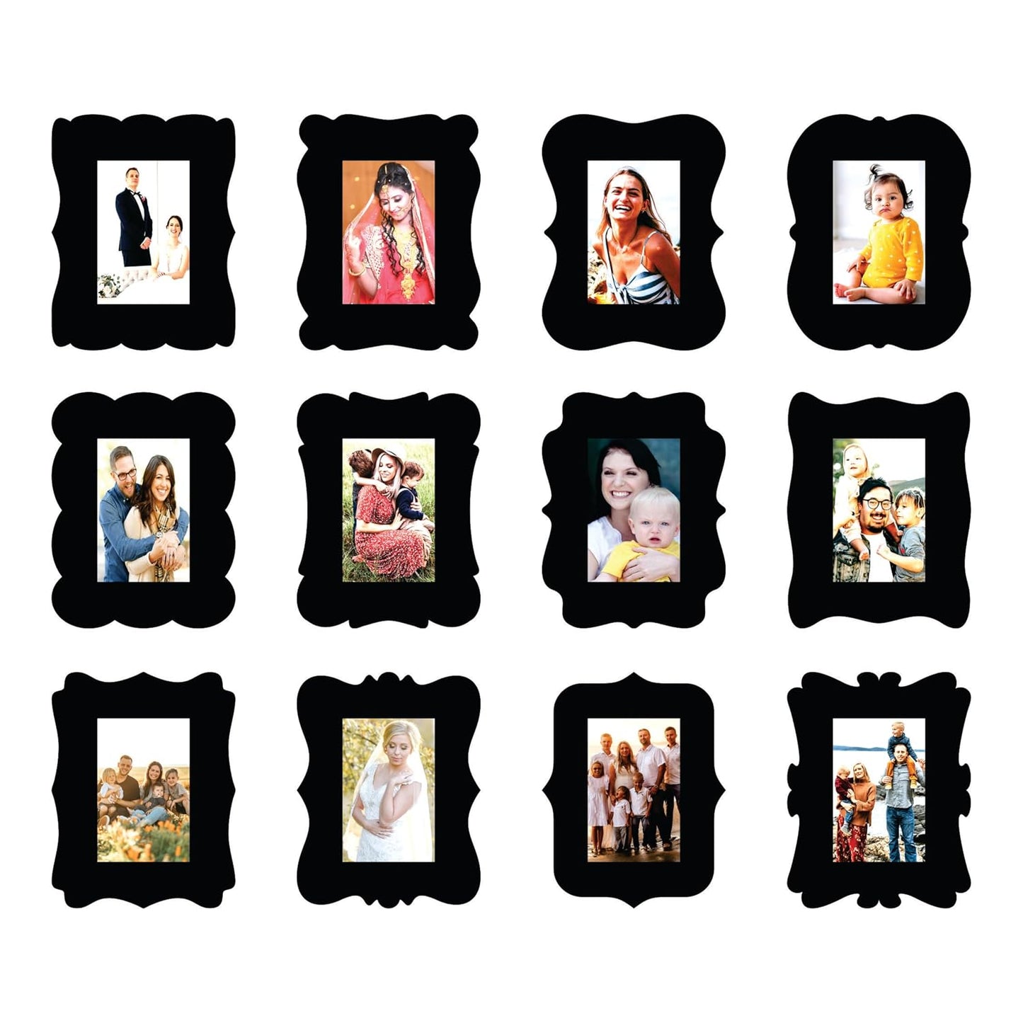 Wooden 5 x 7 inch Photo Frame Set for Wall Decoration Ideal for Living Room Bedroom Office Birthday Anniversary Gifting and Home Decor