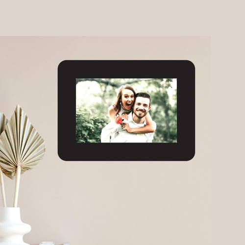 Magnetic Wooden 4x6 inch Photo Frame for Wall Decor – Modern Rectangular Picture Holder for Living Room Bedroom Anniversary or Birthday Gift