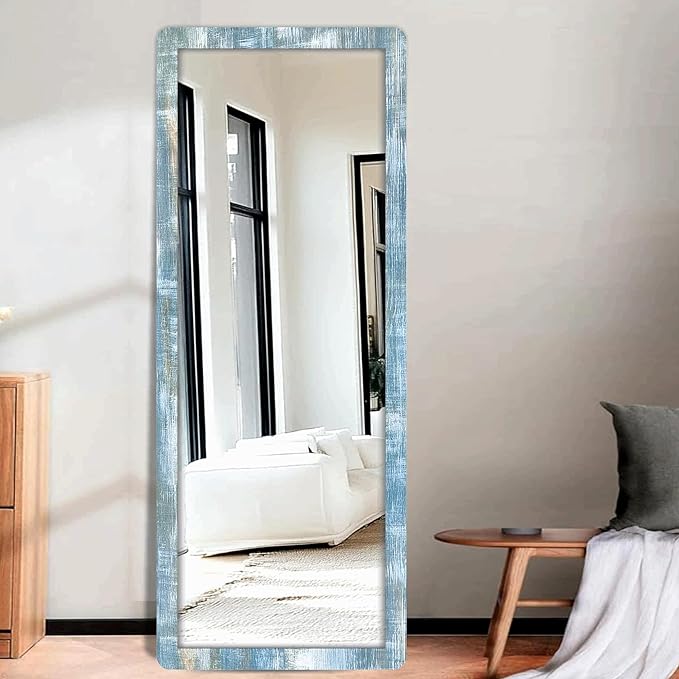 15x51 inch Full Length Dressing Cheval Mirror – Long Fiber Wood, Wall Hanging & Leaning Framed HD Mirror for Home Wall, Living Room & Decor Items
