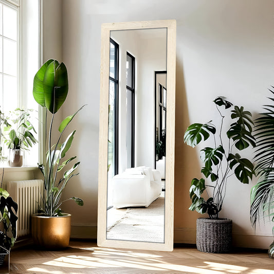 21 x 51 inch Full Length Dressing Cheval Mirror – Long Fiber Wood, Rectangular Framed HD Mirror for Wall Hanging in Bedroom, Living Room & Home Decor