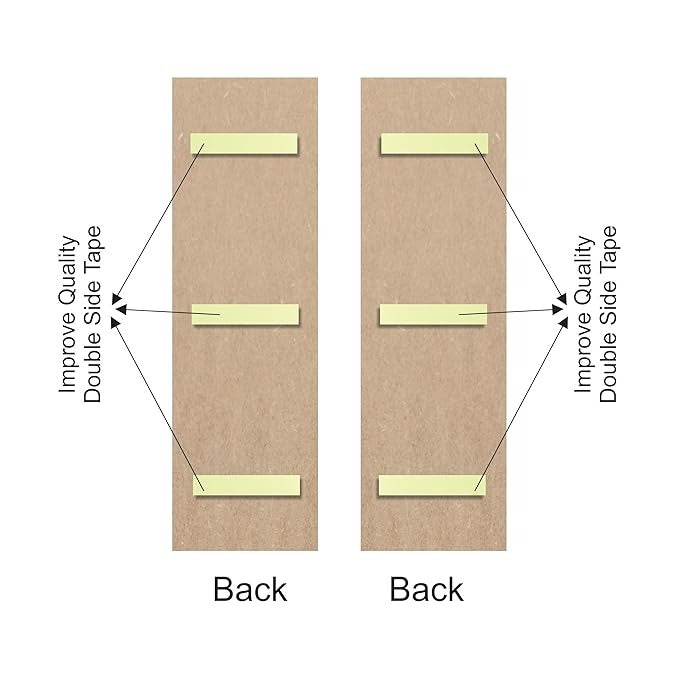 4x13 inch Abstract Wooden Wall Decor Art | Self-Adhesive Dual-Tone MDF Wall Hanging for Living Room, Bedroom, Office